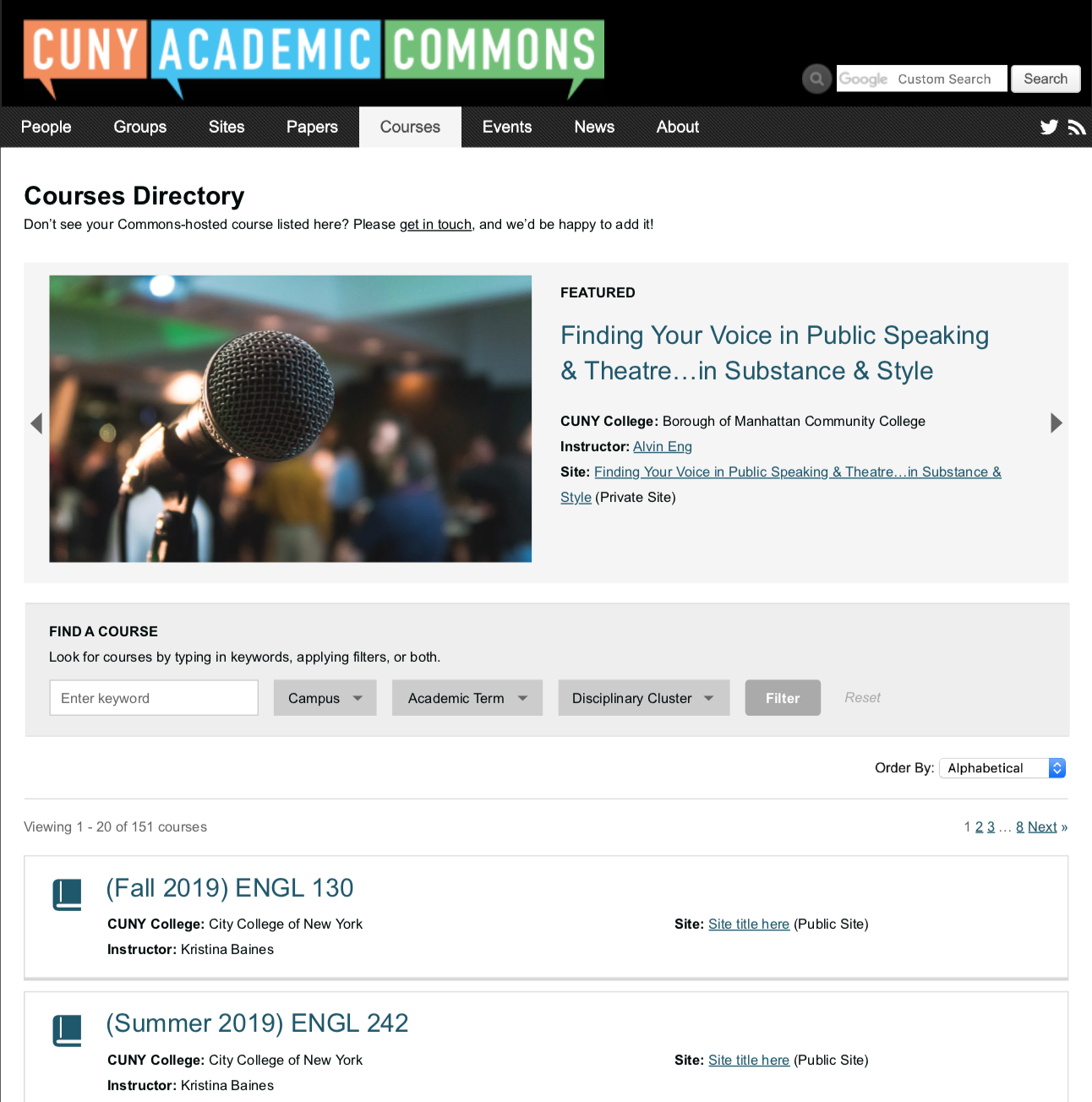 Version 1.16 Released Revamped Courses Directory CUNY Academic